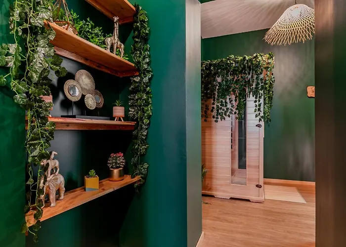 Appartement Jungle - Libourne Centre - 4 pers - Sauna - Netflix