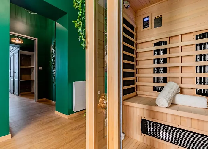 Appartement Jungle - Libourne Centre - 4 Pers - Sauna - Netflix